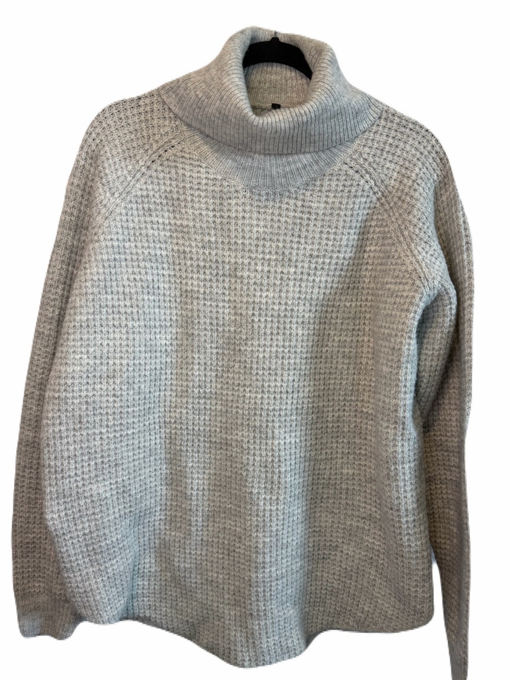 Kuhl XL Light Gray Knit Cowl Neck Sienna Sweater Women’s Waffle Knit